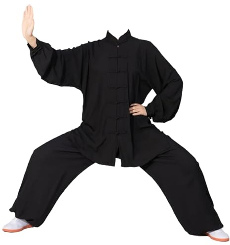 Unisex Kung Fu und Tai Chi Uniform,Traditionelle Chinesische Kampfkunstkleidung,Leichte Kostüme für Kung-Fu-Morgenübungen,Locker Und Bequem,für Meditation,Kampfsport,Wing Chun-Bekleidung
