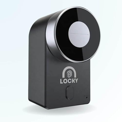 LOCKY-4 Smart Lock 2.0 Serrure connectée, Motorisée, Ouverture via Smartphone, Adaptable sur cylindre européen, Bluetooth