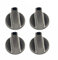 OFKPO 4 Stück 6mm Gasherd Knöpfe,Universal Metall Küche Herd Drehknopf/Ofen Schalter