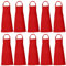 RAJRANG Baumwollschürze für Damen 10er-Set mit verstellbarem Halsausschnitt, Profi, Küche, Restaurant, Bistro, Taschen, rot, 69 x 89 cm