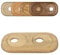 FUX 5 Stück Doppel Heizungsrohr Rosette, Rohrabstand variabel, 15mm - 22mm, Rohrabdeckung, Abdeckrosetten, Verkleidung, Heizkörper Rosetten, Holz, Parkett, Holzrosetten (15mm, Eiche(roh))
