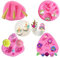 Mini Unicorn Stampo in Silicone, Unicorno Corno Orecchie Arcobaleno Fiori e foglie, Cupcake Toppers Stampo cioccolato fondente per Unicorno Tema Party e Compleanno per bambini