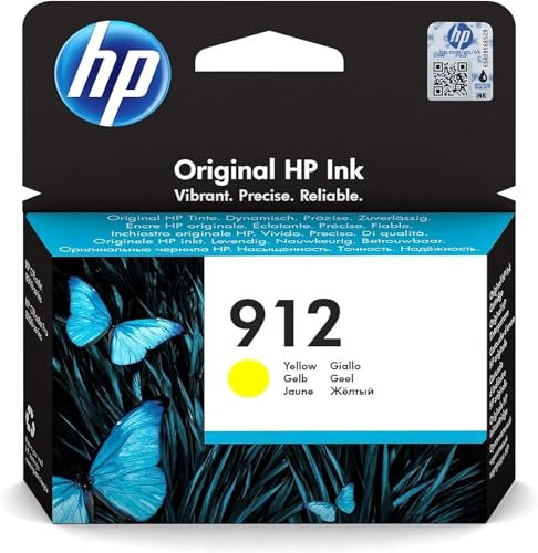 HP 912 (3YL79AE) Gelb Original Druckerpatrone für HP OfficeJet Pro 8010, 8012, 8014, 8015, HP OfficeJet Pro 8020, 8022, 8023, 8024, 8025