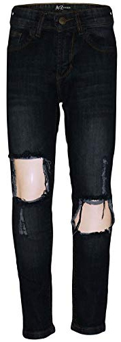 A2Z 4 Kids Girls Skinny Ripped Denim Jeans Stretch Jeggings Age 5-13 | Slim Fit Bottoms For Casual Wear School Days And Easy Daily Comfort