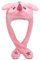 Yixda Lustige Tiermütze Warm Plüsch Mütze Paws Ohren Wintermütze Hut (Rosa Einhorn)