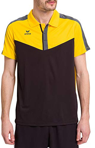 Erima Herren Squad Sport Poloshirt (1112016), gelb/schwarz/Slate Grey, M