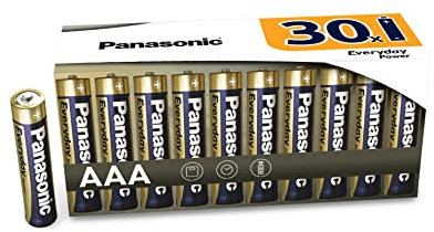 Panasonic Everyday Power, AAA Alkaline Batterien, 30er Pack, plastikfreie Verpackung, Micro/LR03, Amazon Exclusive