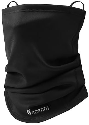 Oscenny Snoods for Men,Stable Earloop for Better Locked Thermal,Stretch Soft Lined Fleece Long Size Cover Nose Neck Mouth and Ears for Skiing Cycling Motorcycle Running Biking Winter