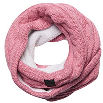 Superdry Womens Cable Snood Knitted Scarf, Vintage Smoke Pink Tweed, One Size