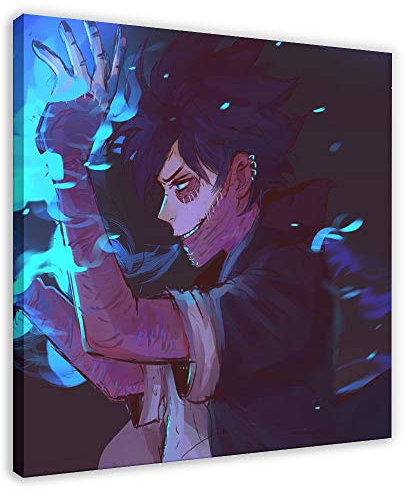Anime-Poster My Hero Academia Dabi 5, Leinwand-Poster, Wandkunst, Dekor, Bild, Gemälde für Wohnzimmer, Schlafzimmer, Dekoration, 50 x 50 cm