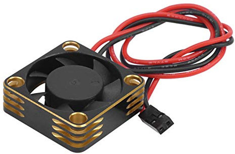 Wosune 28000RPM RC Cooling Fan, Cooling Fan, Rc Car Cooling Fan for RC540 Rc Accessories Brushless Motor Cooling Fan Model Car Toy Safe for model car assembly(Golden)
