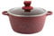 Priceless Homeware Stock Pot Induction Non-Stick Cooking Pots with Tempered Glass Lid Stockpots Cookware Casserole Pot Aluminium Pots for Cooking Stew pots (Red, 24cm)