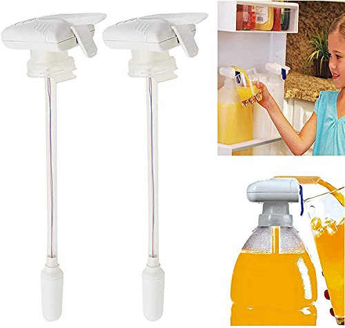 Dispensador automático de bebidas, Pajita de bebida portátil a prueba de derrames, bomba de agua de bebida eléctrica dispensador de bebidas para jugo de leche botella de bebida de cerveza (White)