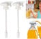 Automatic Drink Dispenser, Spill Proof Portable Automatic Drink Straw, Electric Water Drink Pump Beverage Dispenser for Milk Juice Beer Beverage Bottle Without Battery (White)