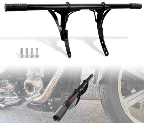 WOWTK Highway Peg Crash Bar/Highway Footpegs Protection moteur pour Harley Softail 2018-2025, pour Street Bob/Low Rider/Lowrider S/Lowrider ST/Standard FXST, noir brillant