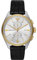 Emporio Armani Watch for Men, 2 sub dial Chronograph Movement and 43mm Case Size with Stainless Steel, Leather or Silicone Strap Hellgrau und Goldton, 43MM