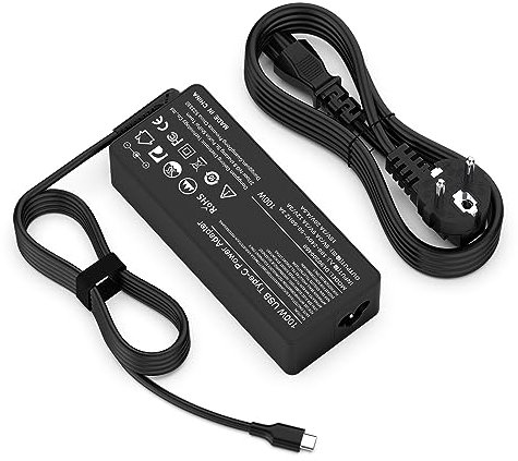 100W Laptop Ladekabel USB C Netzteil Ladegerät für MacBook Pro/Air,Lenovo Thinkpad/Yoga,HP Spectre,Huawei Matebook Pro,Xiaomi Air,Dell,ASUS,ACER,Chromebook 90W Type C USB-C Universal Charger Adapter