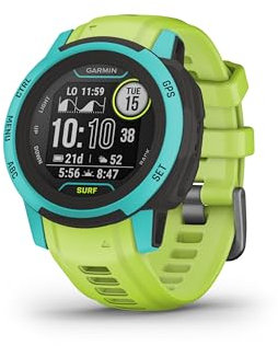 Garmin Instinct 2S Surf, Smartwatch, 40mm, Autonomia 21 giorni, Surf, Windsurf, Kitesurf, +30 app, GPS, Cardio, SpO2, Activity Tracker 24/7, Connect IQ (Waikiki) (Ricondizionato)
