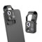Bewinner 200X Phone Mini Microscope,Portable Microscope with LED Light, Clip Phone Microscope with Universal CPL,Microworld for Kids Adults (Black)