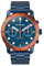 DeTomaso Venture Chronograph TOPO Blue Blau Herren-Armbanduhr Analog Quarz Edelstahlarmband Dunkelbalu