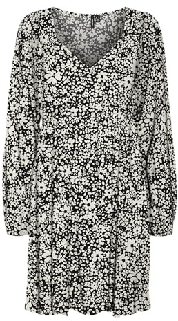 VERO Moda Damen Vmeasy Joy L/S Short Dress WVN Ga Kleid (1er Pack)