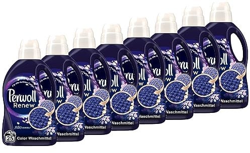 PERWOLL Renew Blütenmeer Flüssigwaschmittel (8 x 25 Wäschen), Waschmittel für schwarze Wäsche, Feinwaschmittel belebt dunkle Farben & reinigt sanft, mit verführerischem Duft