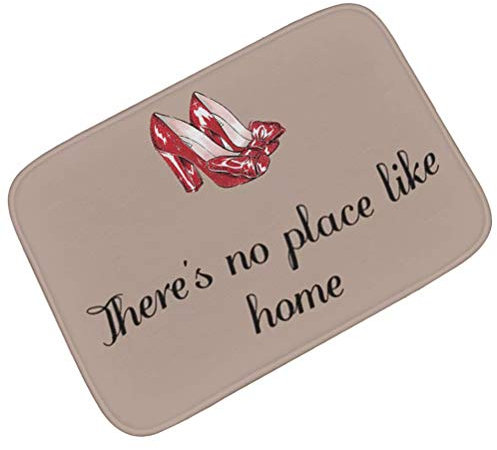 There's No Place Like Home Indoor/Outdoor Door Mat,Non-Slip Front Porch Doormat Carpet 30X18 Inch