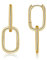 Deyanse Ohrringe Silber 925 Creolen, 925 Sterling Silber Ohrringe Hängend für Damen Mädchen, 10mm Hypoallergen Double Ovale Hoop Ohrringe, Minimalistische Geometrische U Shaped Kreolen Ohrringe Gold
