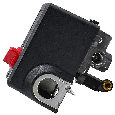 11/11 EA Druckschalter für Condor MDR 11/11 EA 120-155 PSI 26 Ampere 120/240 Volt 1/4 Zoll FNPT Einlass 4 Port, roter Drehknopf