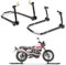 Ansobea Motorradständer Set, Motorradständer Vorne&Motorradständer Hinten,Motorradheber aus Stahl,Motorrad Aufbockständer mit Doppelrollen,Motorrad Ständer Hohe Stabilität(Schwarz)