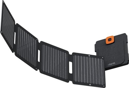 Xtorm SolarBooster, 28W Solarmodul, Faltbar, Tragbar Solar Ladegerät, faltbares Solarpanel, Monokristallin EFTE, Outdoor, Sonnenenergie