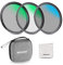 NEEWER 58mm UV/CPL/ND Objektiv Filter Set mit Hartschalenetui, vergütetes optisches Glas Zubehör& Aluminiumrahmen Ultraviolett Filter + Zirkular Polarisationsfilter(CPL) + Neutraldichte(ND4) Filter