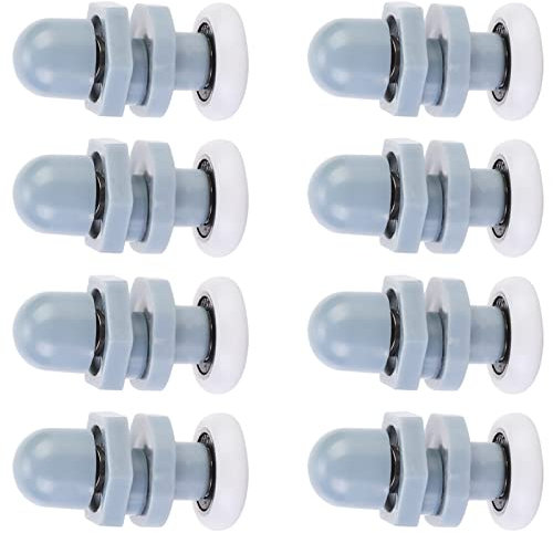 Badezimmer-Gleitrolle, 8 Stück, Türrolle, Kunststoff-Gleitrollenschiene, Türräder, Badezimmer-Ersatzteile, Duschtüren (20MM)