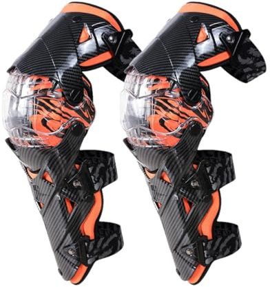 Coderas para motocicleta todoterreno, rodilleras, coderas, coderas para MTB, motocross, rodilleras, color naranja