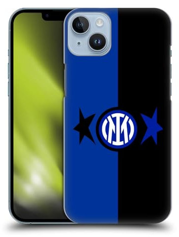 Head Case Designs Licenza Ufficiale Inter Milan Nero & Blu IM 2Stars Custodia Cover Dura per Parte Posteriore Compatibile con Apple iPhone 14 Plus