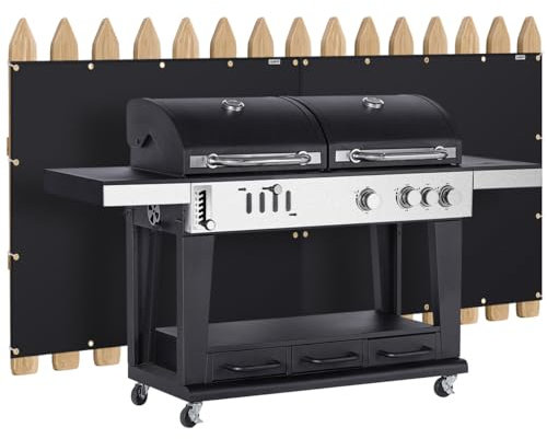 100x180cm Feuerschutzmatte dem Grill, Feuerfeste Abdeckung und Bildschirmschutz für Deck Zaun, Geländer, Gasgrill, Herd und Ofen, Feuerfeste Hitzeschild hinter Grill Wand für den Außenbereich
