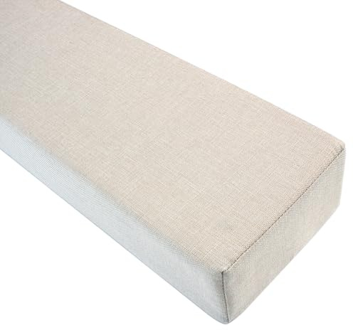 ELYSYSRL Lückenfüller für langes Bett Matratzen-Lückenkissen Kopfteil - Lückenfüller Bettverbinder Matratzenverlängerung, Schließt die Lücke Zwischen Matratze und Wand Kopfteil(Beige,200x5x25cm)