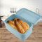 JTLB Panera de metal retro de color sólido, contenedor de almacenamiento de cocina de gran capacidad (azul)