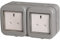 AMK® BG Weatherproof IP55 13 Amp Unswitched 2 Gang Socket Double Outdoor Socket Weather Resistant Safe Power Access