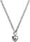 Mikovivi Chunky Heart Necklace, Heart Pendant Chain Necklace Statement Necklace Toggle Necklaces Link Necklaces Chunky Jewelry Necklace Jewelry Gifts for Women (Silver)