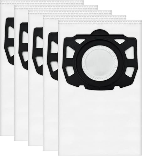 Allotech Lot de 5 sachets compatible KARCHER 2.863-006.0 Sachet filtre ouate pour WD4 / KWD4 / KNT 4 / WD5 / KWD5/ WD 6 / WD 4.200 / WD 5.800 / SE 5.100 / SE 6.100 / KFI 487