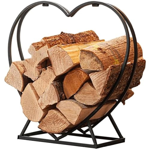Portalegna da ardere a forma di cuore per esterni, creativo, per interni ed esterni, per legna da ardere e legname