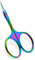 CGBE Professional Curved Cuticle Scissors, Super Sharp Stainless Steel, Small Beauty Scissors for Cuticles, Dead Skin, Eyebrows, and Eyelashes, Colorful