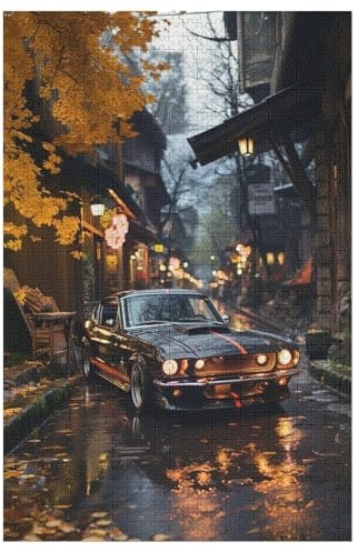 Holzpuzzle Sportwagen Puzzle 1000 Teile Erwachsene Klassische Pädagogisches Spielzeug Kinder Lernspiel Herausforderndes Puzzles Raumdekoration Detailreiches Geschenk 78×53cm