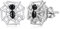 TANGPOET Spinne Ohrringe 925 Sterling Silber Schwarz Hypoallergene Ohrstecker Tier Halloween Schmuck Geschenke für Männer Frauen