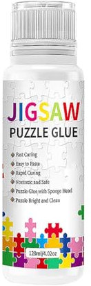 Jigsaw Puzzle Glue Jigsaw Saver Glue with Sponge Head Applicator Puzzle Glue
