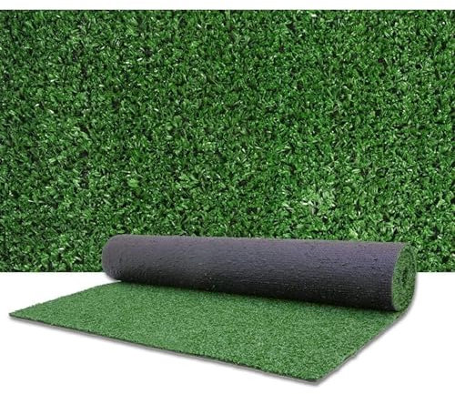 Baroni Home Rotolo di Erba Sintetica 2x10 mt Altezza 7 mm, Verde Naturale, Erba in PE, Fondo Drenante in PP, Alta Densità Fili/m², Resistente e Sicura per Animali, per Giardini, Terrazzi, Piscine