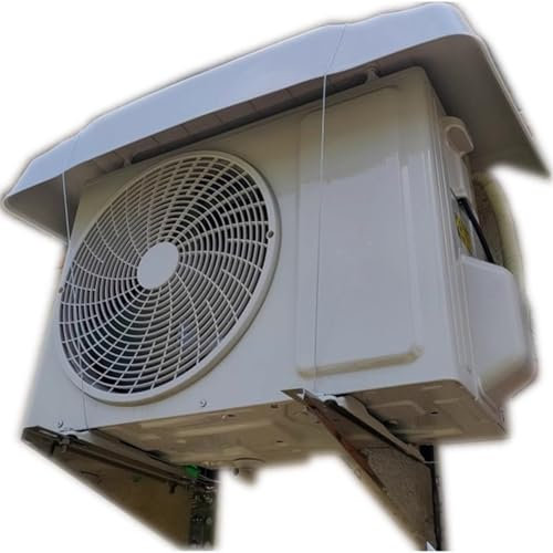 Rygcrud Große Kondensatorabdeckung, Klimagerät-Vordach Für Außengeräte, 4mm Dicke PVC-Abdeckung Mit 2 Stahlseilen(96x46x14.5 cm)