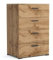 Brent - Kommode mit 4 Schubladen 50 cm Breit Brixton, Sideboard für Wohnzimmer oder Schlafzimmer, Komodenschrank, Kommode Wotan Eiche