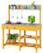 COSTWAY Matschküche Kinder Outdoor, Kinderküche Holz mit Wasserfunktion, Spielküche mit Haken & abnehmbarem Regal, Gartenküche Geschenke für Kinder ab 3 Jahren (Modell 2-Orange)